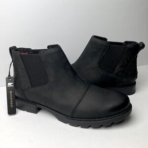 NEW Sorel Emelie 3 Chelsea  lack Ankle Boots